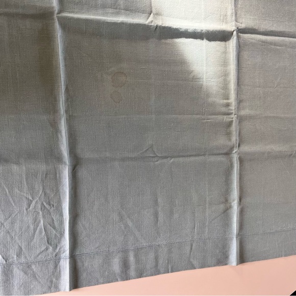 Vintage Solid Blue Color Cotton Tablecloth Approximately 42 x 44 - Picture 10 of 15